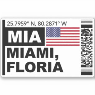 MIA Miami Boarding Pass - Florida Travel