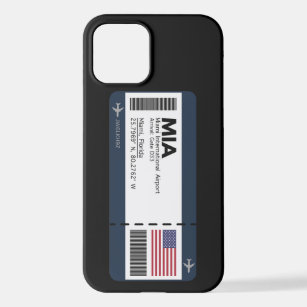 MIA Miami Boarding Pass - United States Ticket iPhone 12 Case