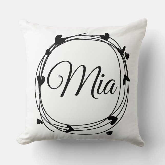 Mia name cute design cushion (Front)