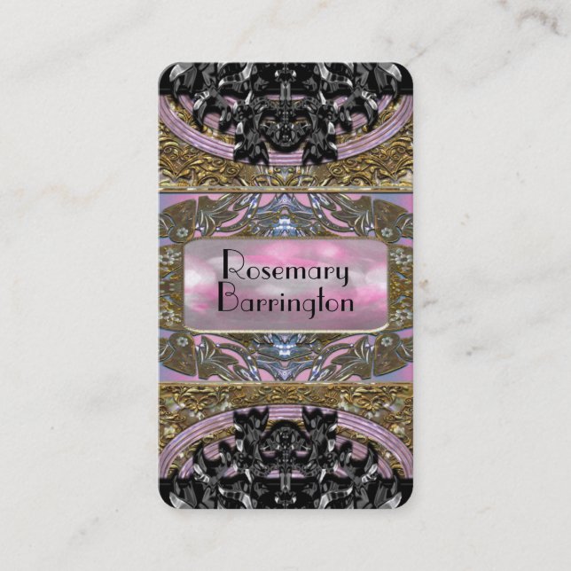 Mia Splashforze Elegant Pearl Business Card (Front)