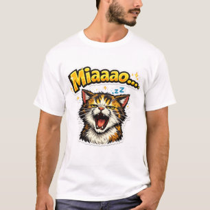 Miaaao...   Sleepy Cat T-Shirt for Cat Lovers