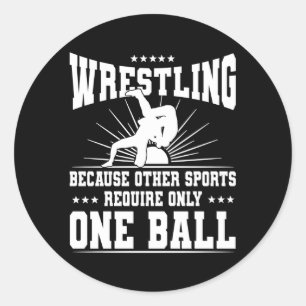 Mial Fighter Grappling Wrestle Wrestler Classic Round Sticker