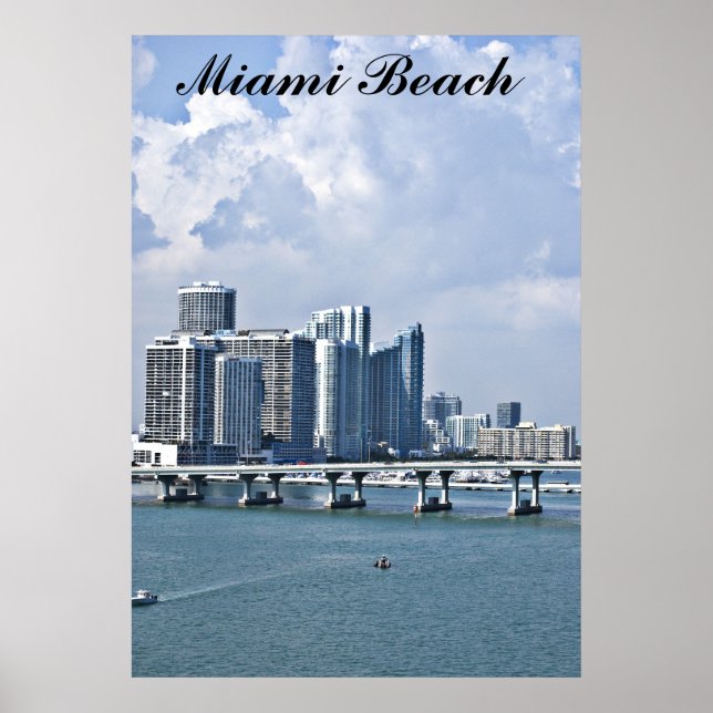Miam Beach Skyline Poster (Front)