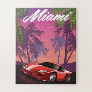 Miami 1990s Sports car Jigsaw Puzzle
