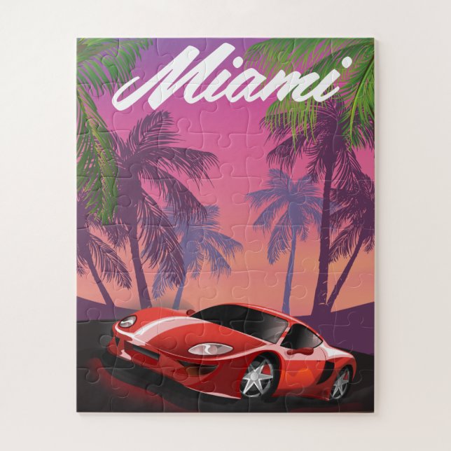 Miami 1990s Sports car Jigsaw Puzzle (Vertical)