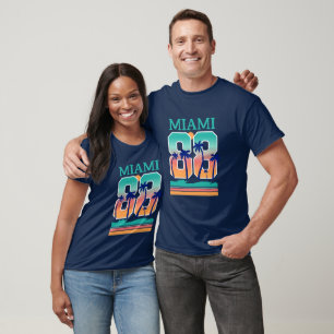 Miami 88 Retro Sunset Palm T-Shirt