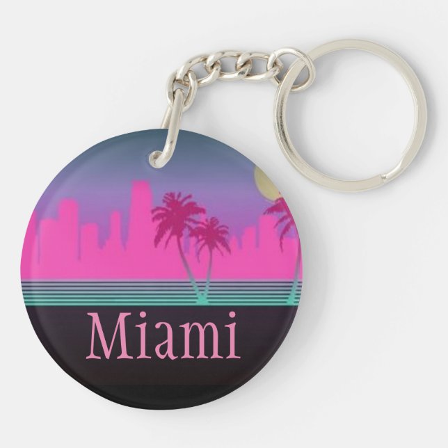Miami - Acrylic Keychain (Back)
