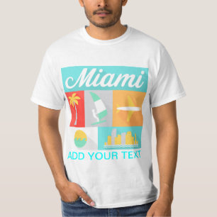 miami american city tshirt various colours mens