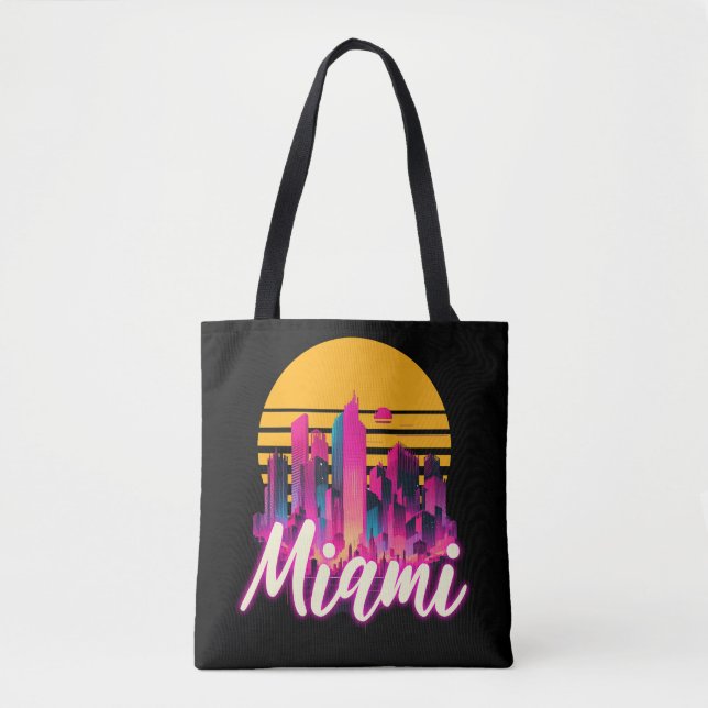 Miami at sunset tote bag (Front)