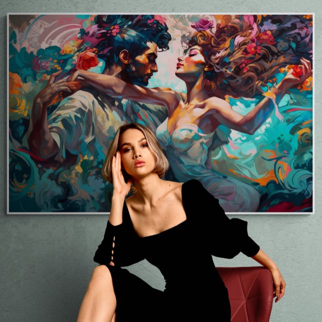 Miami Bachata Dance Dream Painting Poster (Creator Uploaded)