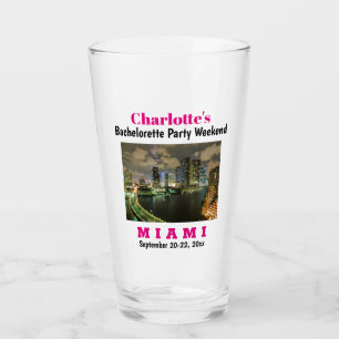 Miami Bachelorette Party Girls Trip Beer Pint Glass