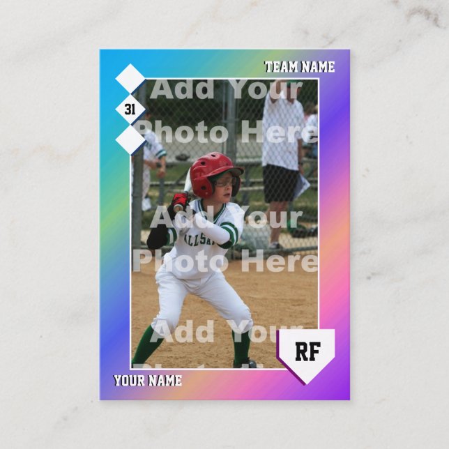 Miami Baseball Trading Card - Custom Stats (Front)