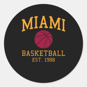 Miami Basketball Classic Round Sticker