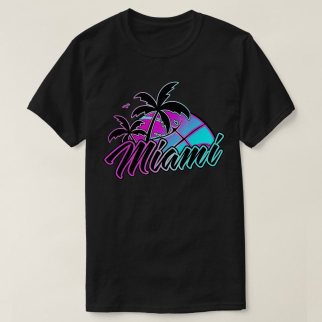 Miami Basketball Merch Gift T-Shirt (Design Front)