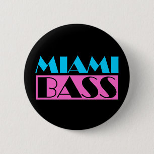 Miami Bass 80s Retro 6 Cm Round Badge