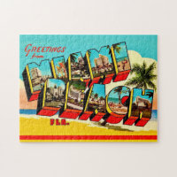 Miami Beach 11x14 Postcard