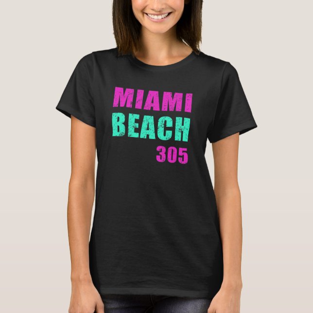 Miami Beach 305 T-Shirt (Front)