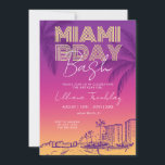 Miami Beach Birthday Weekend Itinerary Invitation<br><div class="desc">Introducing the Miami Birthday Bash invitation — the perfect way to kick off a bright and colourful birthday weekend in Miami Beach! With its beachy vibe and playful design, this invitation sets the tone for a celebration full of fun in the sun. Plus, with the itinerary included, your guests will...</div>