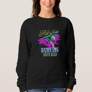 Miami Beach Bum Souvenir South Beach Florida 80s r Sweatshirt