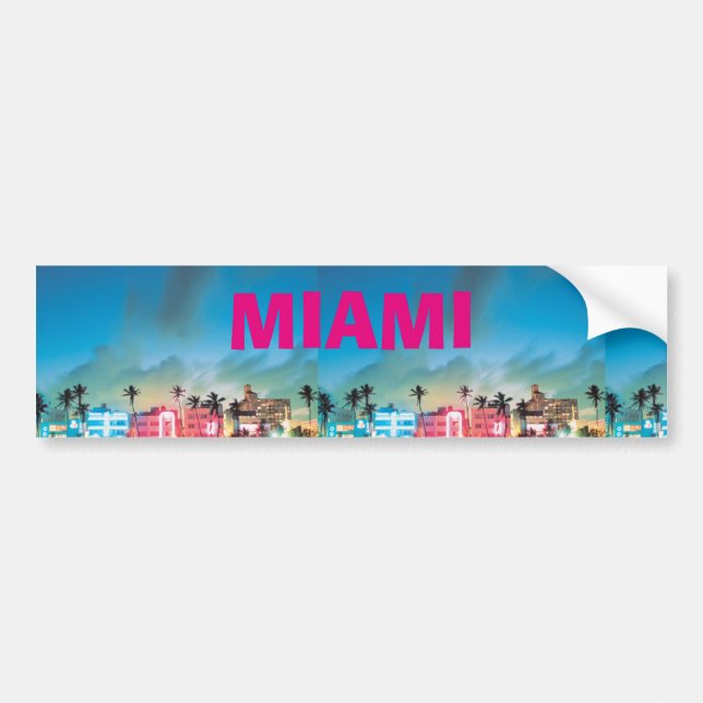 MIAMI BEACH BUMPER STICKER (Front)