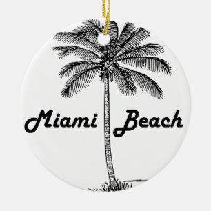 Miami Beach Ceramic Ornament