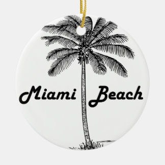 Miami Beach Ceramic Ornament