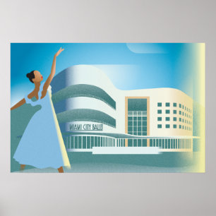 Miami Beach   City Ballet Poster