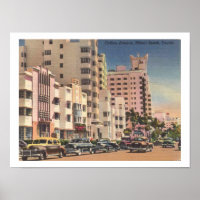 Miami Beach, Collins Ave 1940s Vintage Inspired