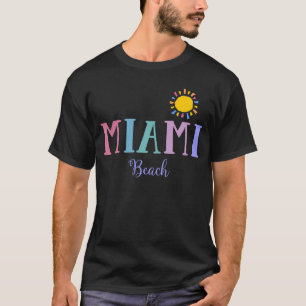 MIAMI BEACH design for men women boys girls T-Shirt
