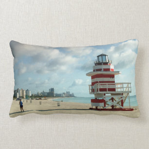 Miami Beach Fl. USA Art Deco lifeguard stations Lumbar Cushion