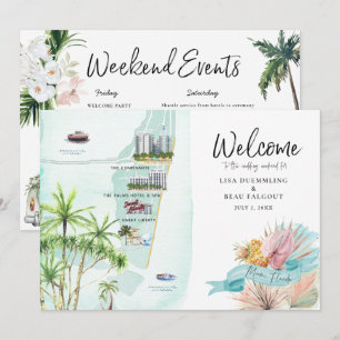 Miami Beach FL Wedding Weekend Itinerary Map