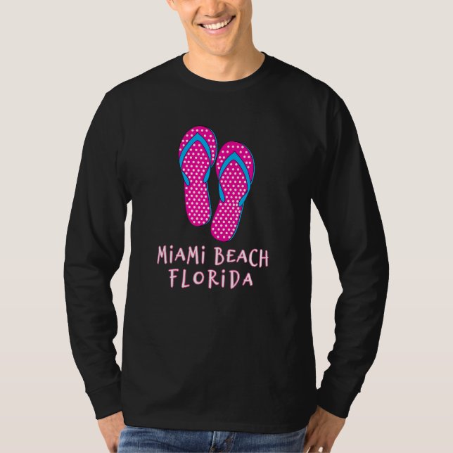 Miami Beach Flip Flops T-Shirt (Front)