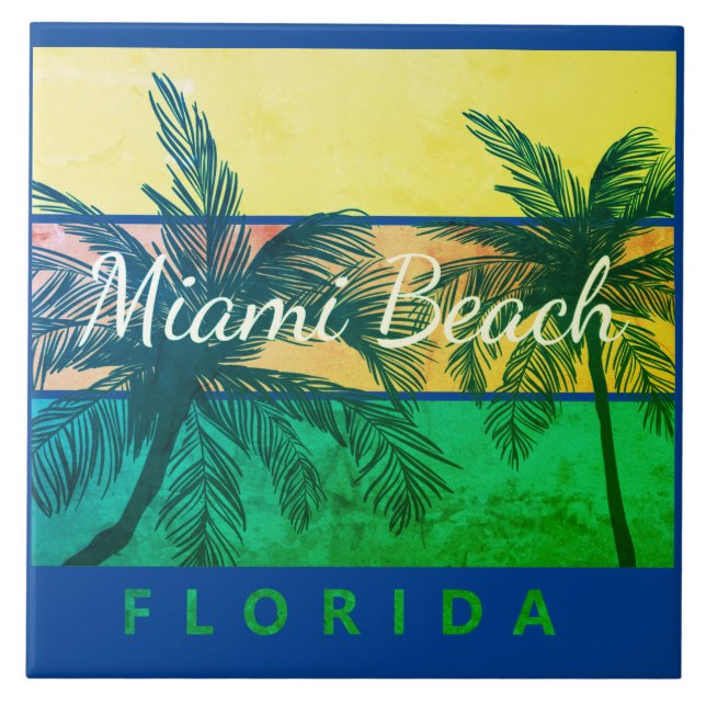 miami beach florida   ceramic tile (Front)