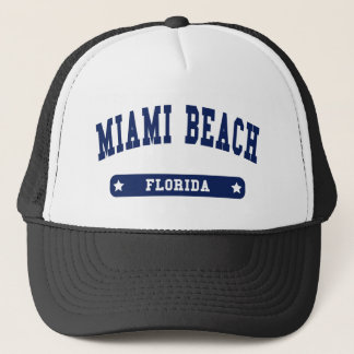 Miami Beach Florida College Style tee shirts Trucker Hat
