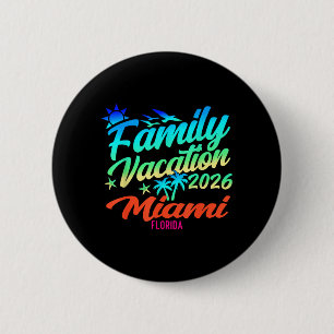 Miami Beach Florida Family Vacation Summer 2026 1 6 Cm Round Badge