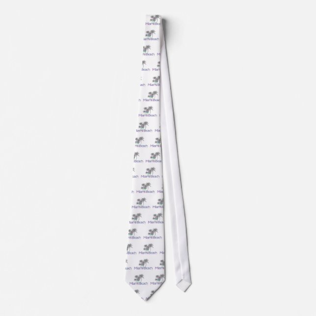 Miami Beach, Florida, Graphic, Cool Tie (Front)