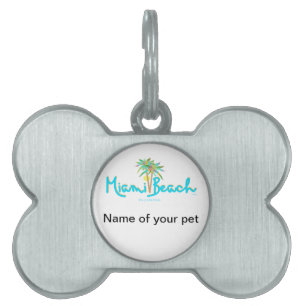 Miami Beach, Florida I Love You Pet ID Tag