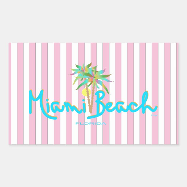 Miami Beach, Florida I Love You Rectangular Sticker (Front)