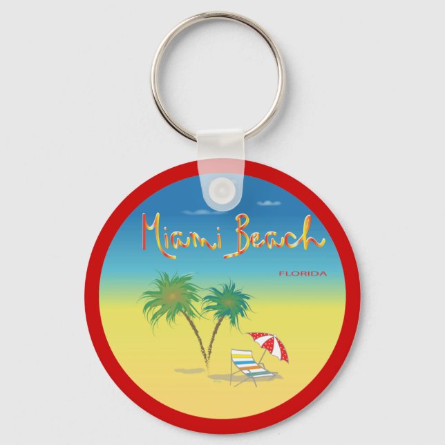 Miami Beach, Florida Key Ring (Front)