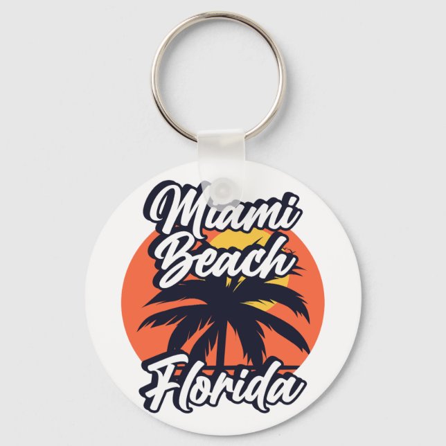 Miami Beach,Florida Key Ring (Front)