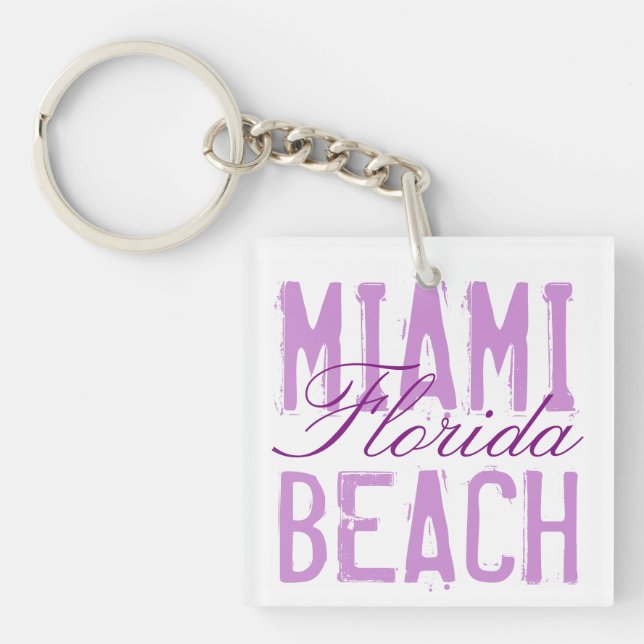 Miami Beach Florida Key Ring (Front)