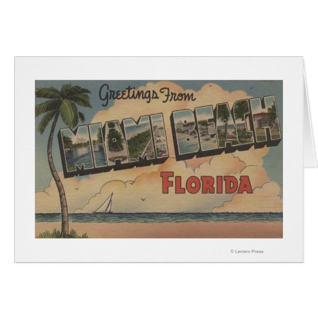 Miami Beach, Florida - Large Letter Scenes (Front Horizontal)