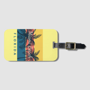 miami beach florida  luggage tag