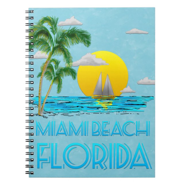 Miami Beach Florida Notebook (Front)