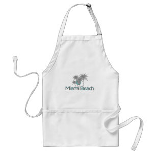 Miami-Beach, Florida,Palms, Grunge Cool Standard Apron