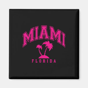 Miami Beach Florida Palms Palm Trees Preppy Varsit Magnet
