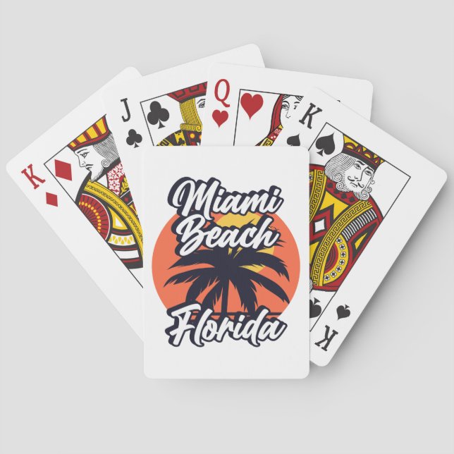Miami Beach,Florida Playing Cards (Back)