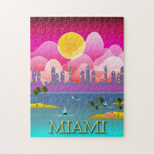 Miami Beach Florida Poster Puzzle