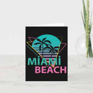 Miami Beach Florida Proud Floridian Retro Palms Tr Card