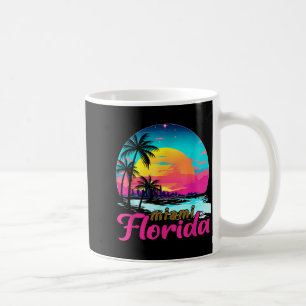 Miami Beach Florida Retro Sunset Summer Vacation Coffee Mug